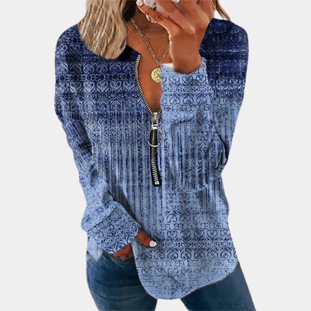 Zeitloser Damenpullover mit Vintage-Print
