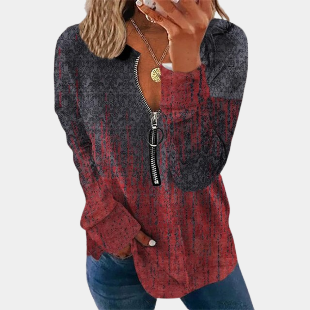 Zeitloser Damenpullover mit Vintage-Print