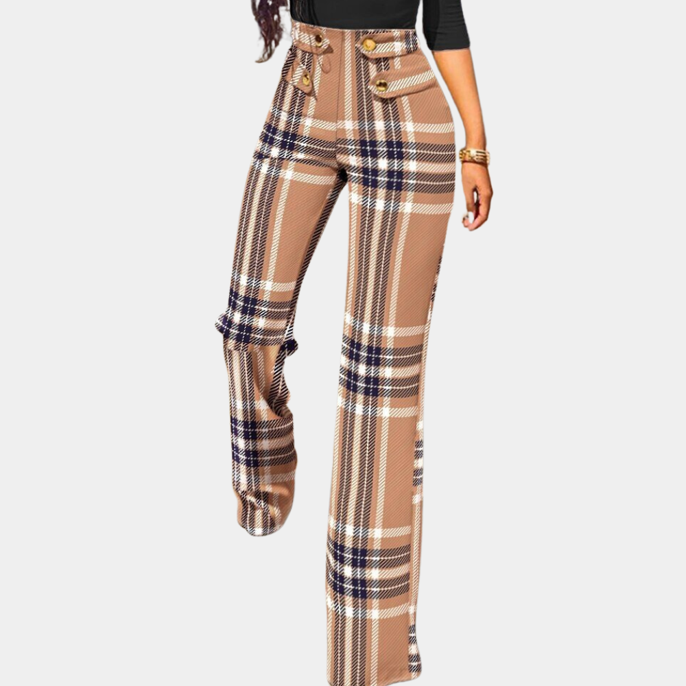 Zahara Damenhose: Elegante Hahnentritt-Hose im zeitlosen Design