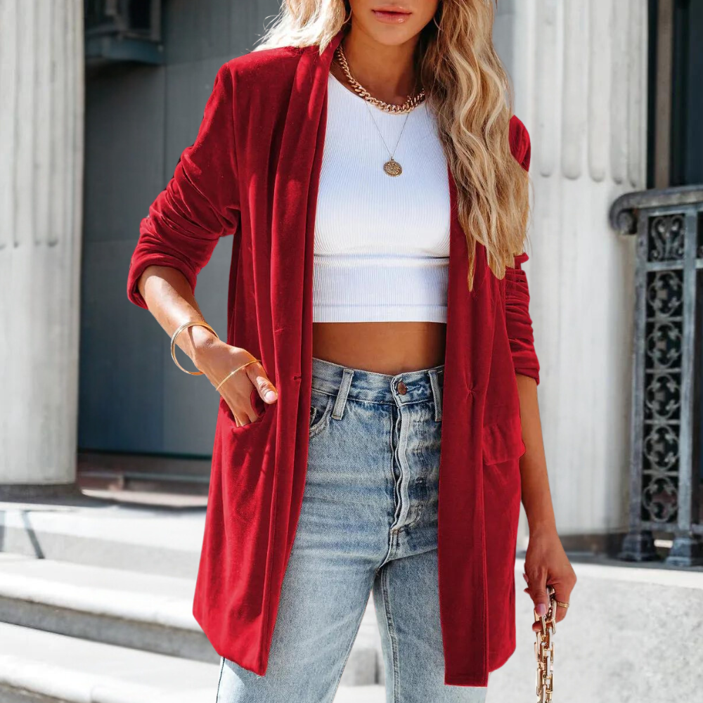 Edler Damen-Samtmantel – UNDINE Kollektion