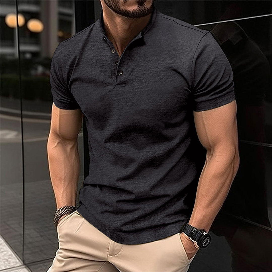 Polo Homme Easton Slim Fit Respirant En Mélange De Coton Col Classique Confort Quotidien Amawinc