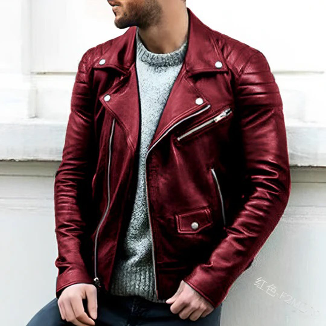 Coole Herren Lederjacke im Biker-Stil - CRUZ Kollektion