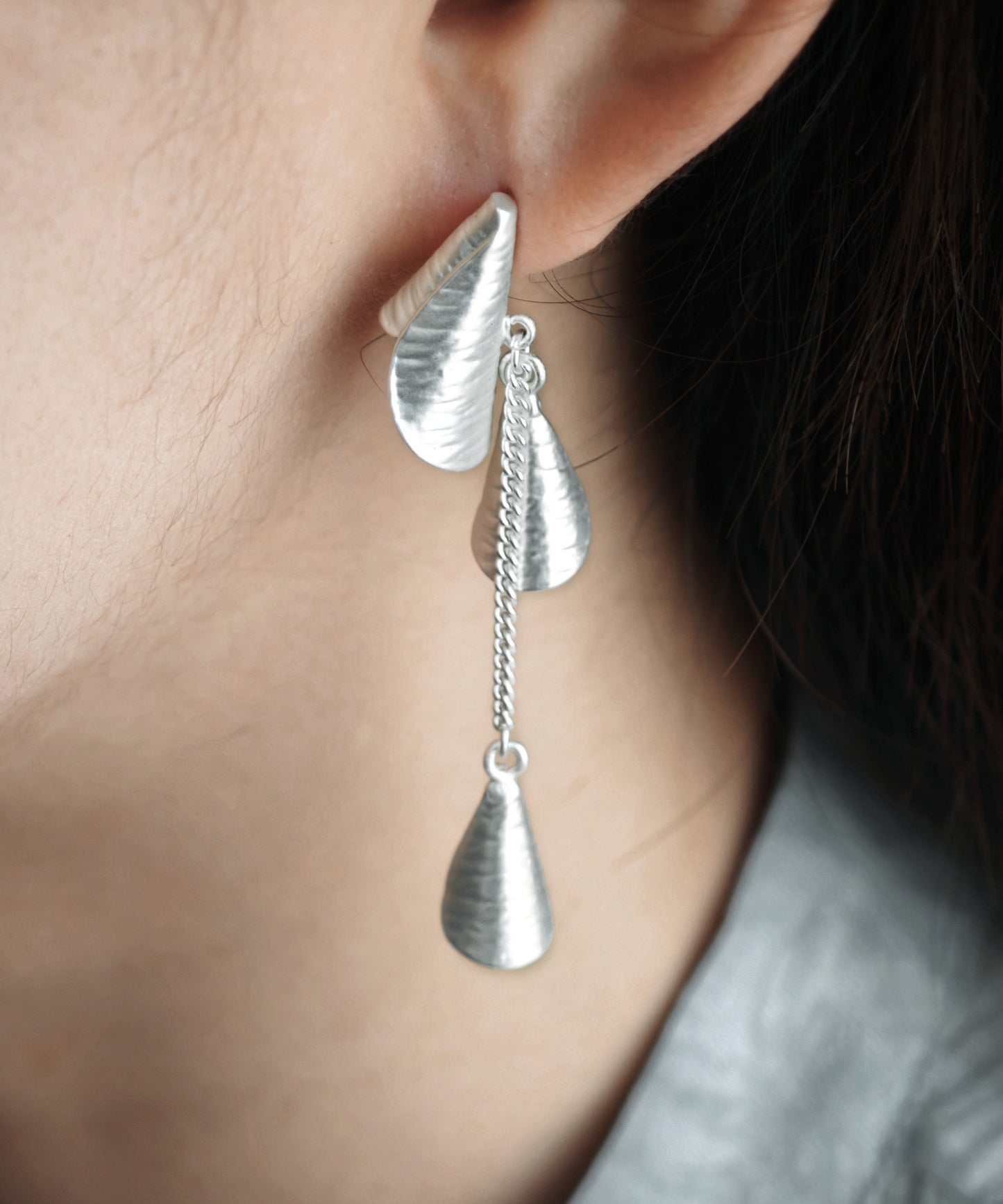 Boucles d'oreilles pendantes à pampilles en cuivre et soie de style chinois - Amawinc