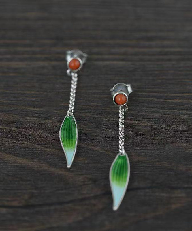 Boucles d'oreilles pendantes à pampilles en argent sterling et soie de style chinois - Amawinc