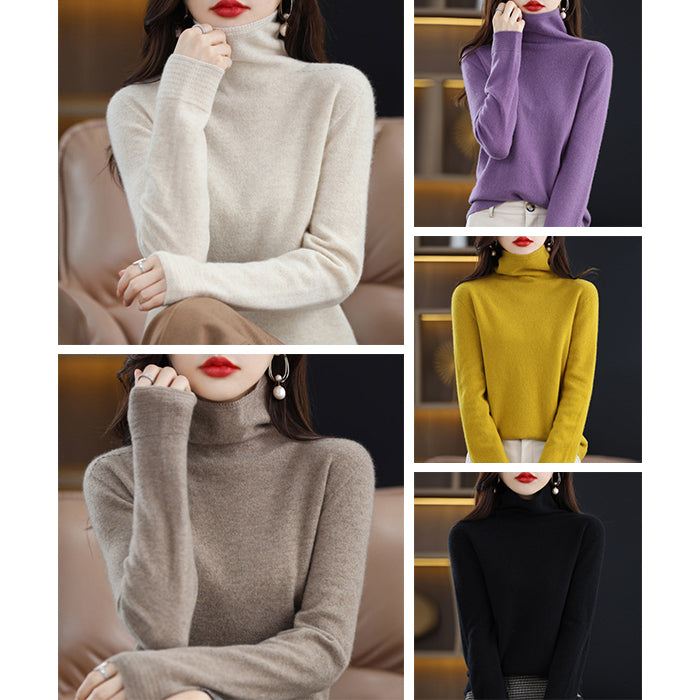 Chloé Pull En Laine Glamour Montclair Col Roulé Élégant Couleurs Riches Pour Femme