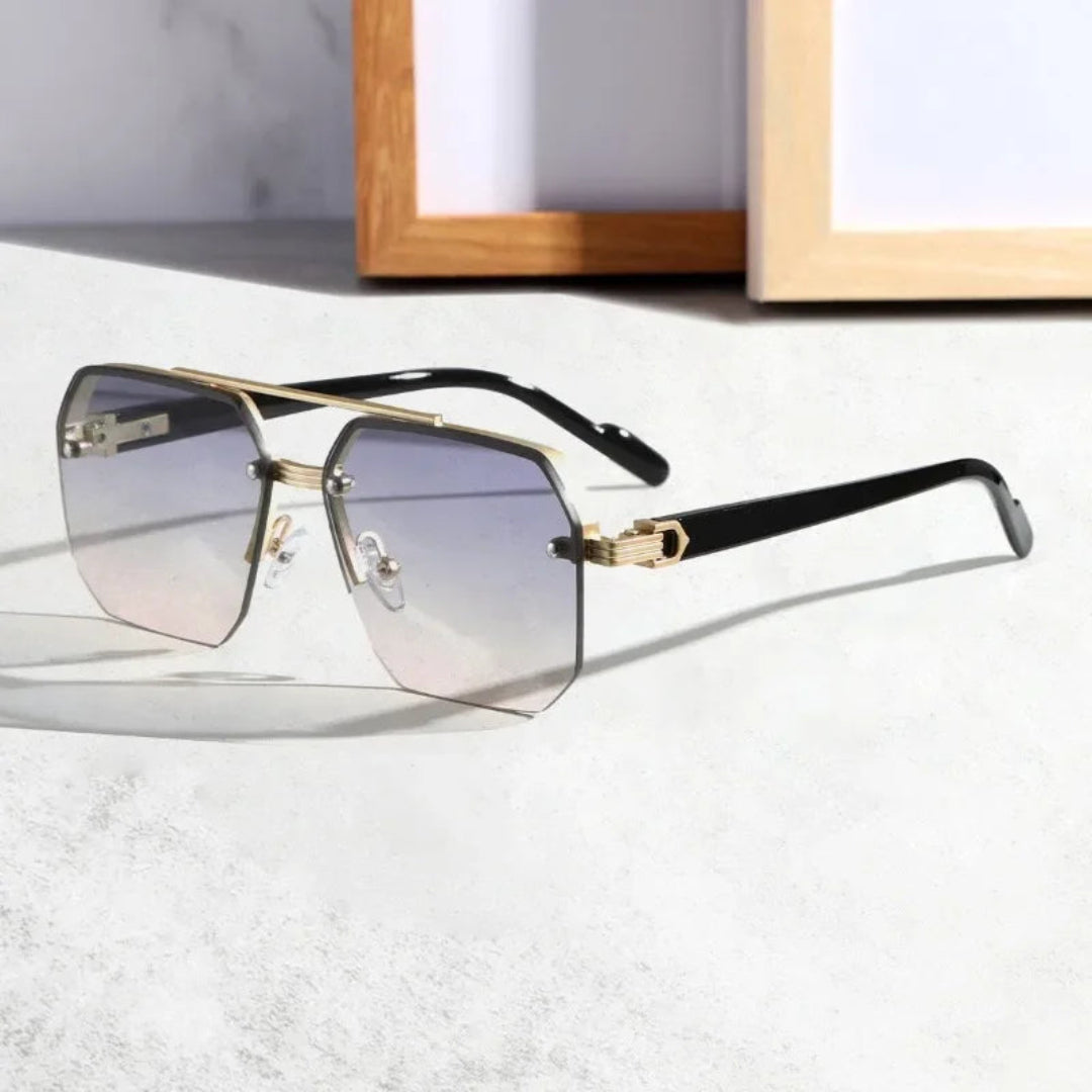 Lunettes De Soleil Sans Monture Chloe Femme Verres Dégradés Plaquettes Nasales Ajustables