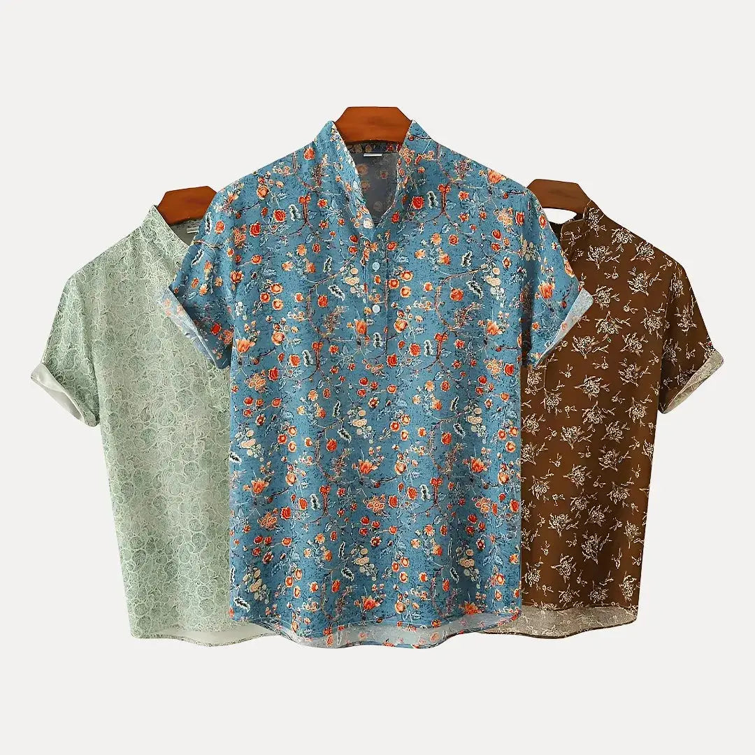 Chemise Estivale À Manches Courtes Floral Bay Breeze Respirante Légère Pour Beaux Jours