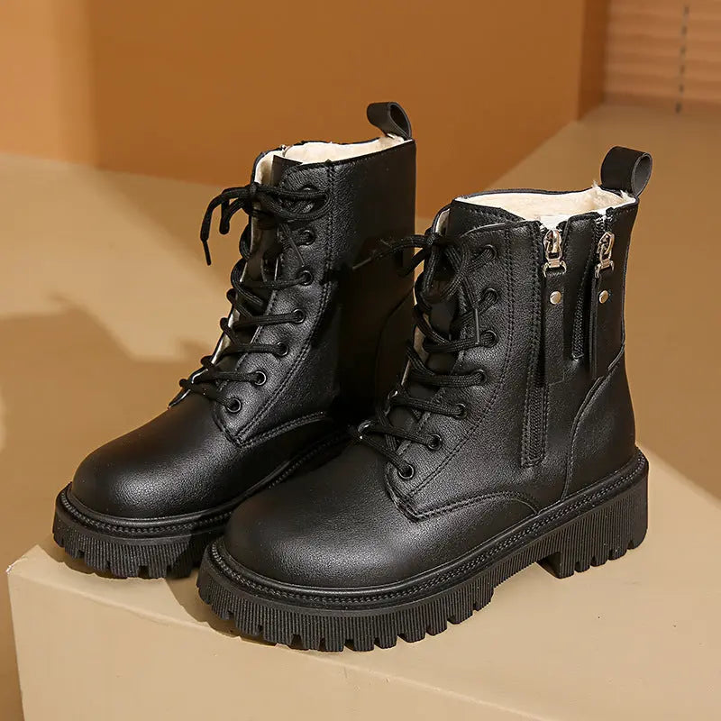 Bottes Martin Classiques Pour Femmes Élégantes Et Polyvalentes En Beige Ou Noir Confortables