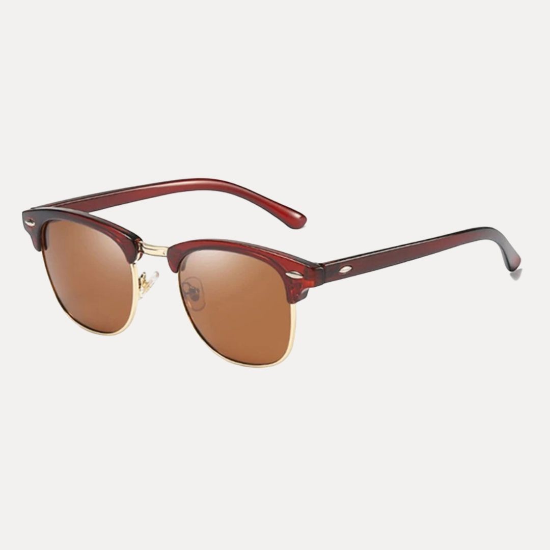 Lunettes De Soleil Polarisées Demi Monture Classiques Ultra Légères Protection UV400 Anti Reflets