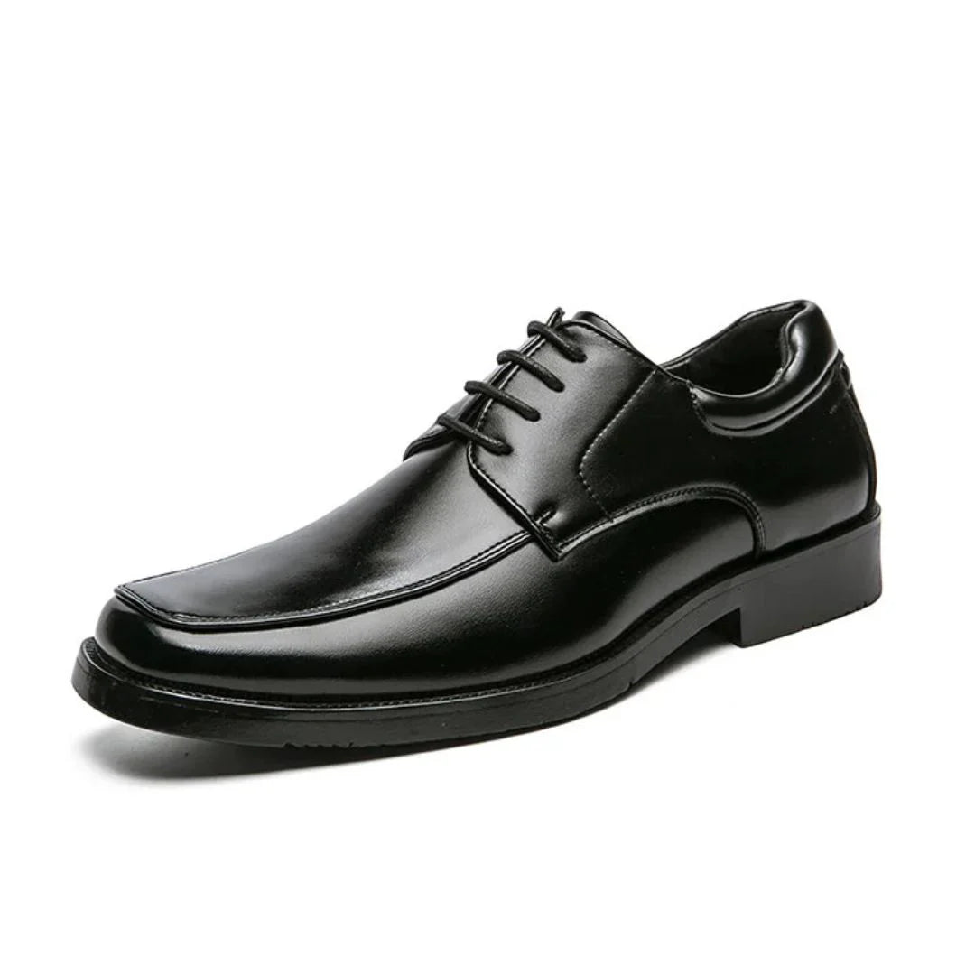 Chaussures Derby Colson Elite Pour Homme En Cuir PU Empeigne À Lacets Semelle Intérieure Rembourrée Talon Bas