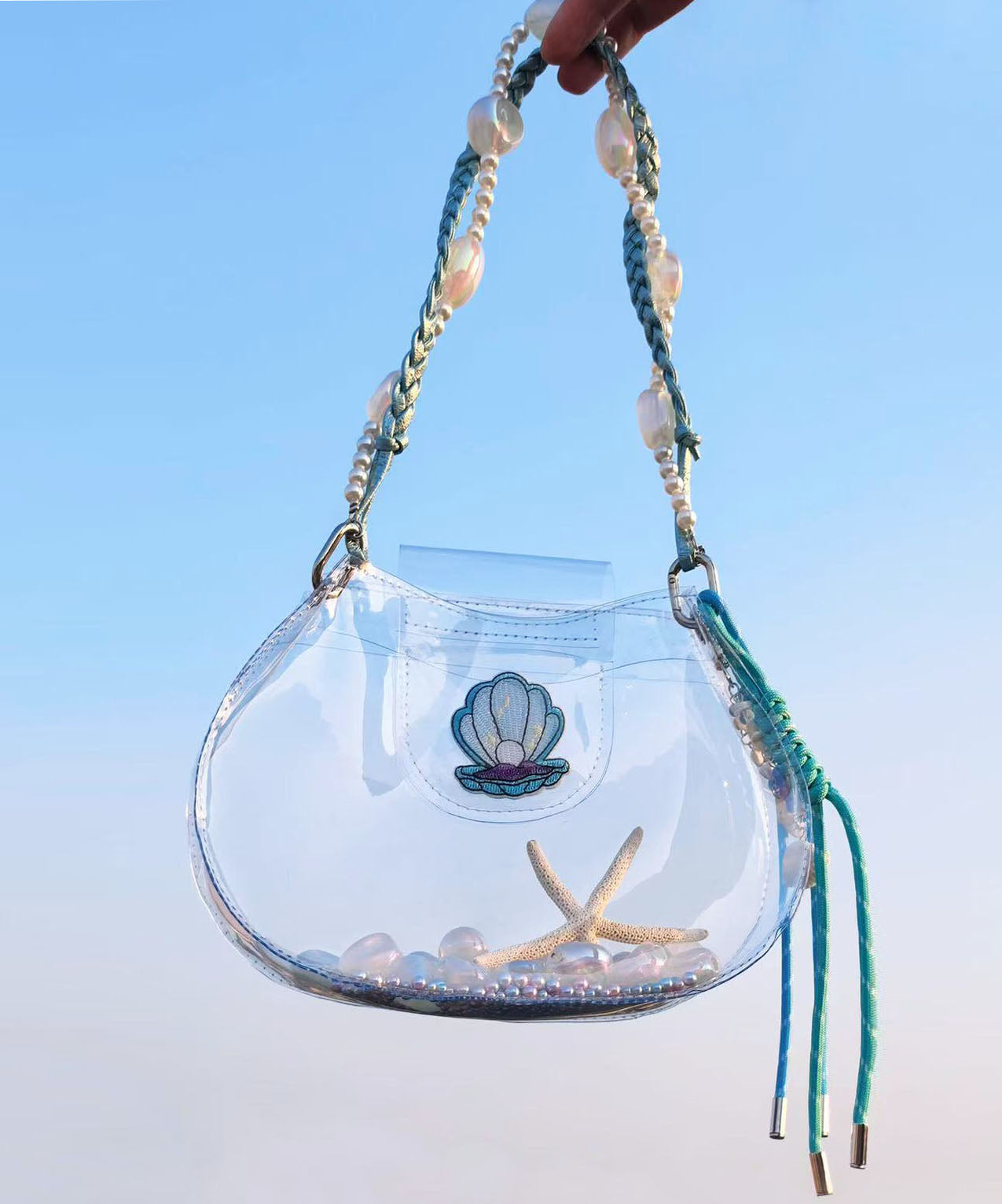 Sacs à bandoulière bleus transparents et résistants pour filles - Amawinc