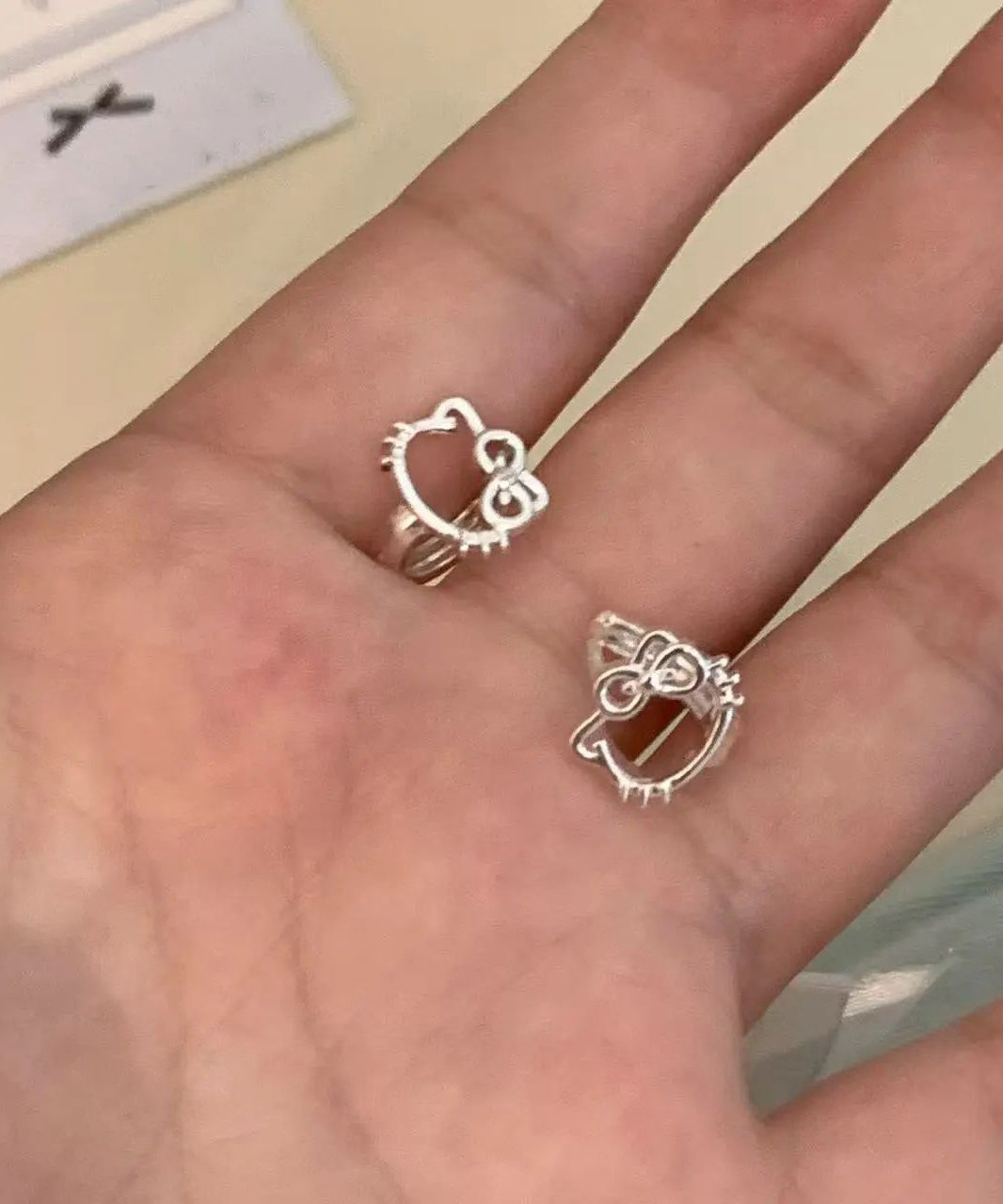 Boucles d'oreilles à tige en cuivre et zirconium KT pour chat - Amawinc