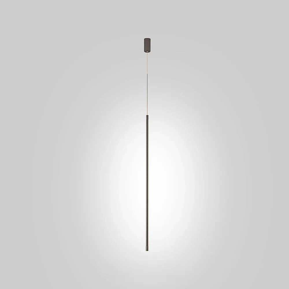 Minimalistische, lange LED-Hängeleuchte aus Aluminium