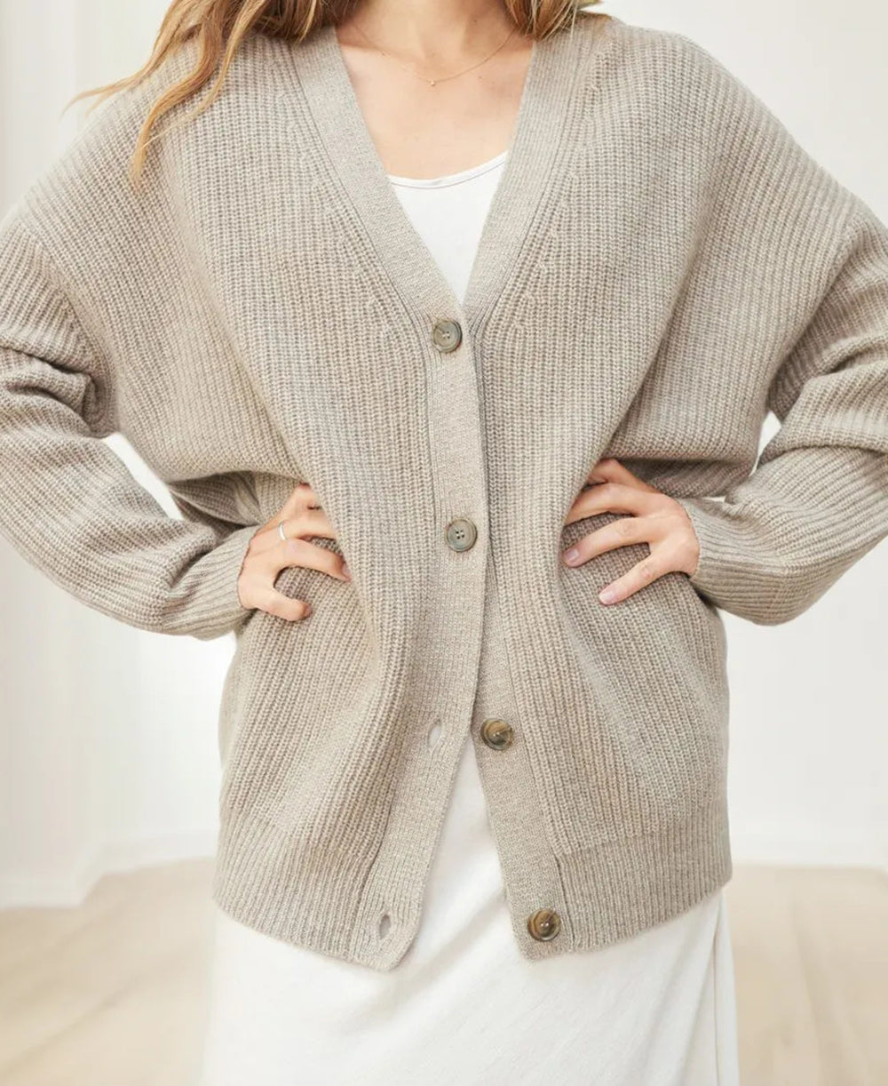 Zahara Kaschmir Strickjacke im Kokon-Stil