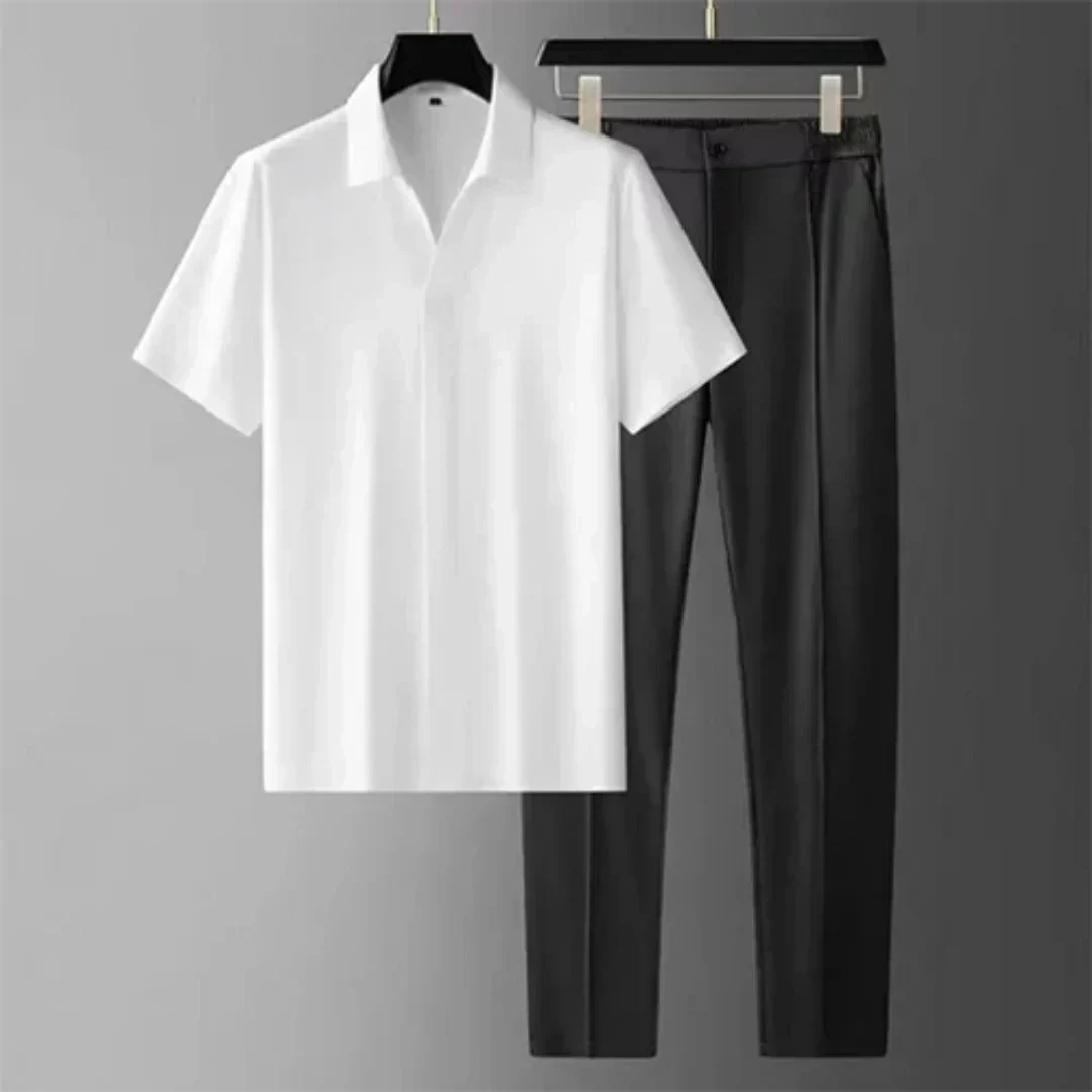 Zweiteiliger Anzug für Herren: Hemd und Hose