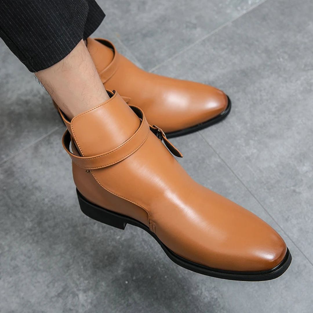Bottes en Cuir Enrique Souverain pour Homme Waylynn Semelle Légère et Durable Confort Tout au Long de la Journée