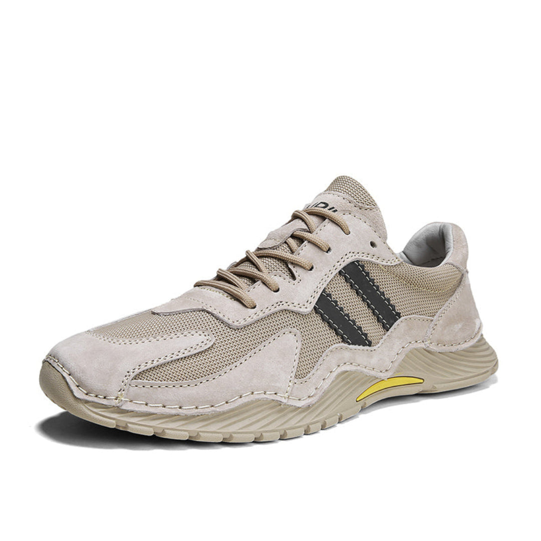 Baskets Retro Ethan En Daim Et Maille Respirante Semelle Réactive En Caoutchouc Semelles Rembourrées Premium Confort