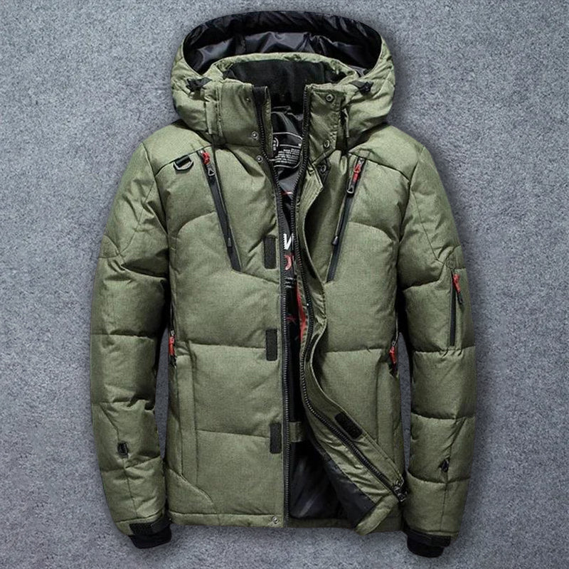 Doudoune De Montagne En Duvet Felix Grant Avec Capuche Amovible Et Fermetures Renforcées En Polyester