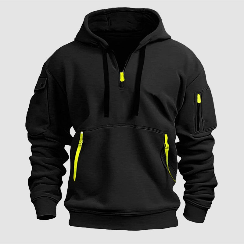 Felix Grant Prime Essential Sweatshirt Capuche Avec Poches Multiples Léger Confortable Idéal Pour Quotidien Et Activité