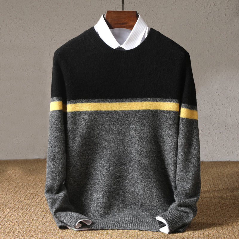 Pull Col Rond Felix Grant Richmond En Laine Luxe Pour Confort Et Élégance Professionnelle
