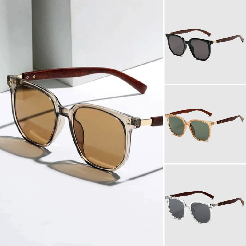 Lunettes de Soleil Felix Grant Vintage en Bois Premium Protection Visuelle Style Intemporel Quatre Couleurs Deux Offerts