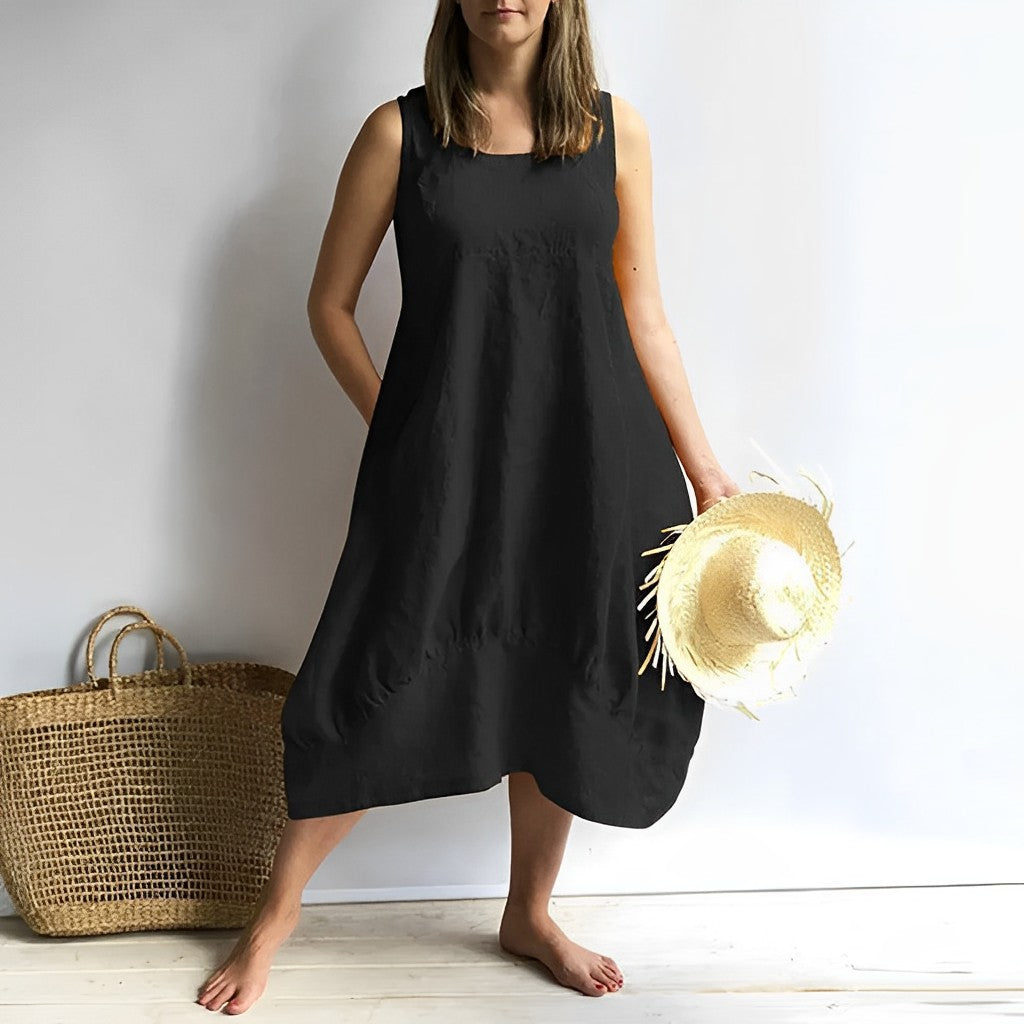 Erdie - bequemes, ärmelloses Sommerkleid