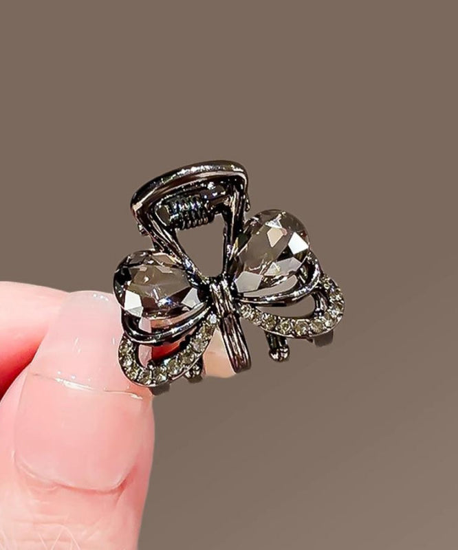 Épingle à cheveux en alliage noir fin avec cristal de zircon - Amawinc