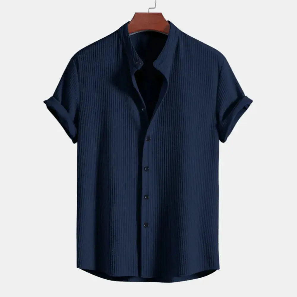 Amawinc Chemise Franklin Sleek À Côtes Ultra Douce Coupe Ajustée Pour Le Travail Et Les Sorties