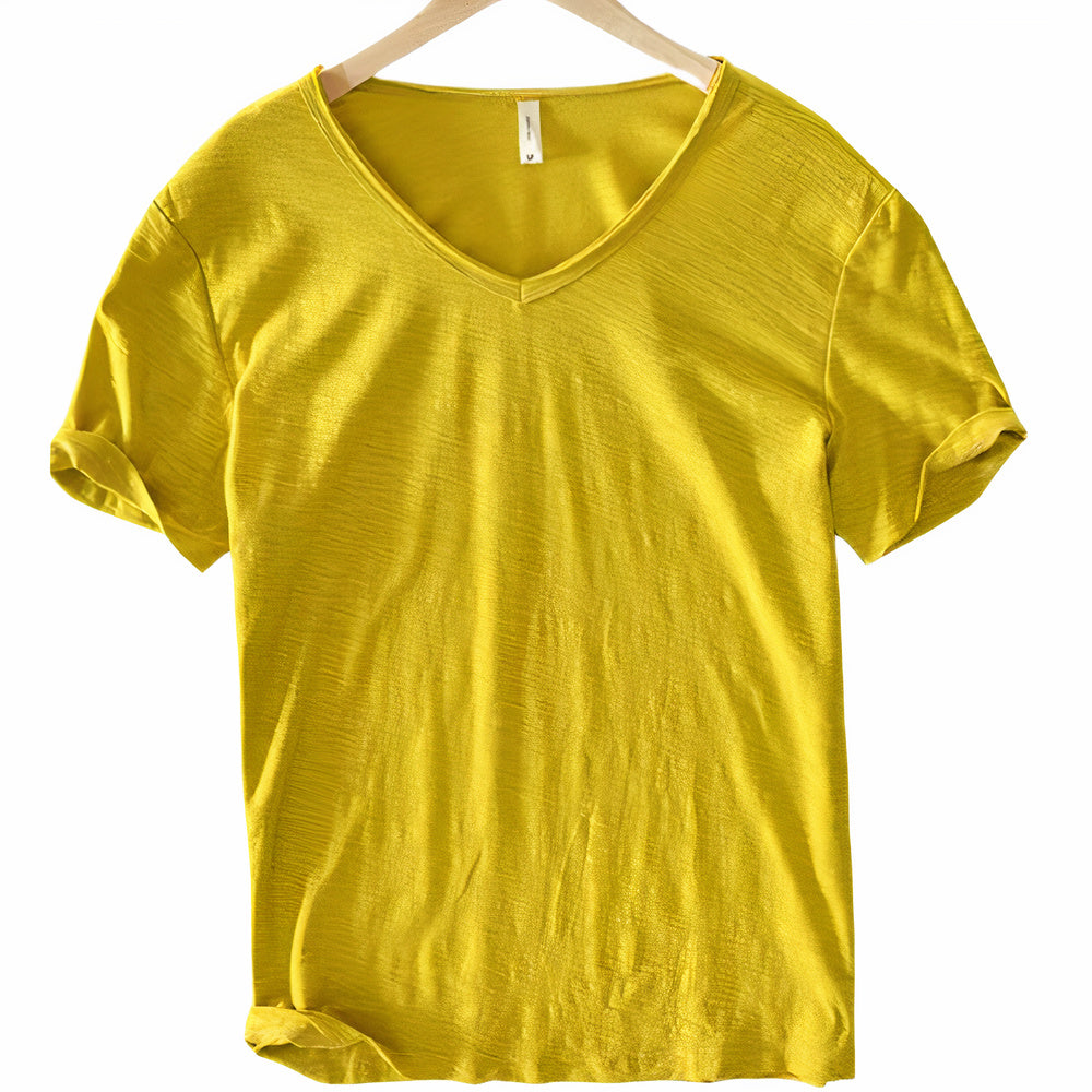 Baumwoll-Leinen T-Shirt für den Sommer - Geno