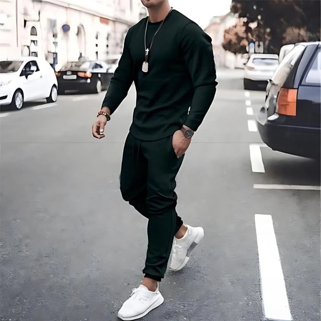 Ensemble Deux Pièces Décontracté Pour Hommes Jacob Avec Haut À Manches Longues Et Pantalon Jogger Pour Usage Quotidien