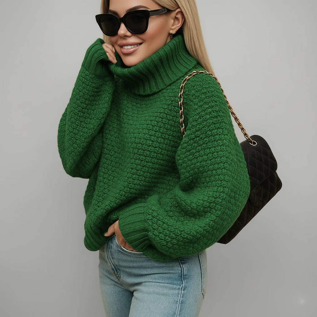 Pull En Maille Épaisse Pour Femmes Confortable Décontracté Idéal Hiver Quotidien Chic