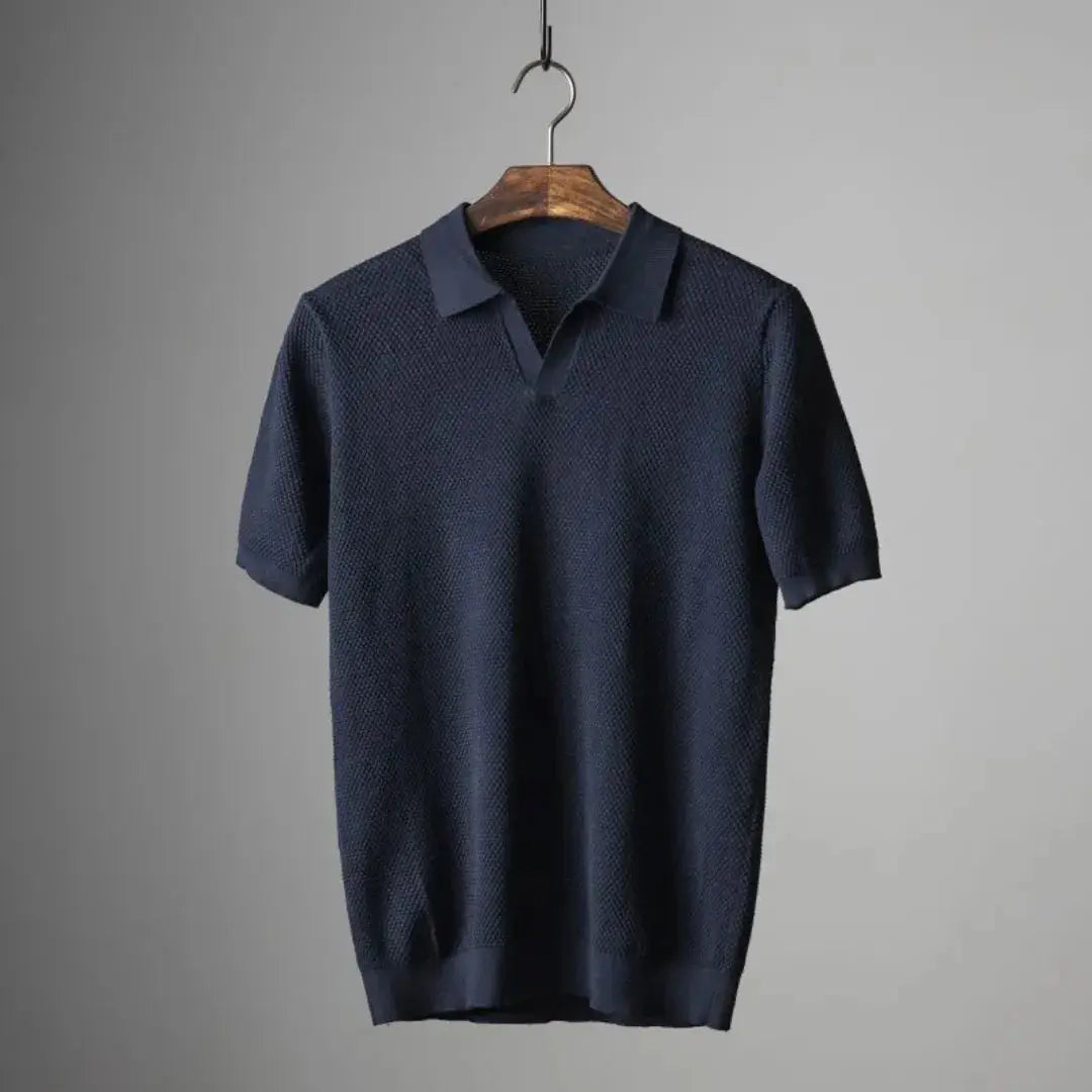Polo Giorgio De Luca En Coton Péruvien Premium À Texture Douce Avec Col Gaufré Et Confort Supérieur