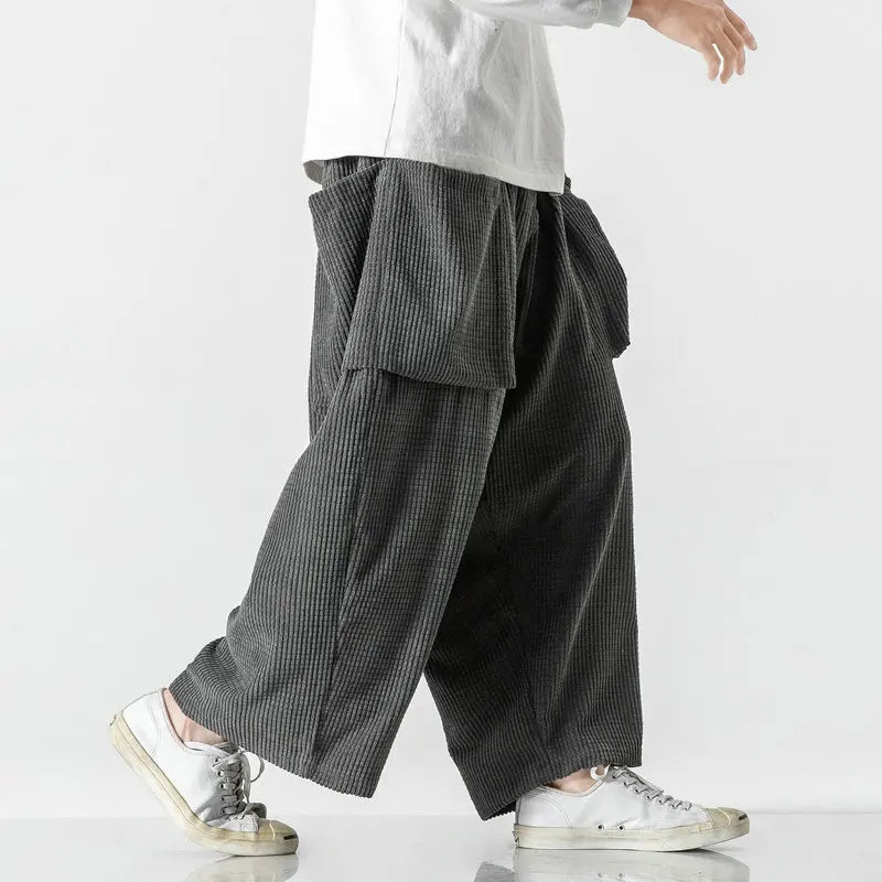 Pantalon Jogger Corduroy Corian Nostalgie Des Années 90, Coupe Large Droite Et Confort Premium