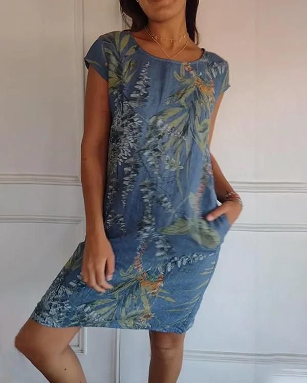 Baumwoll-Leinen Sommerkleid Hedwig