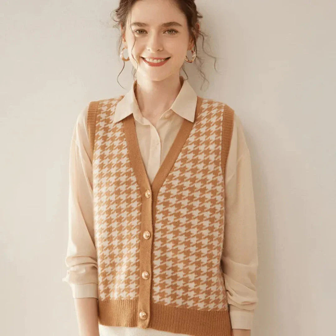 Veste Harriet Pied-De-Poule Légère Pour Une Silhouette Polyvalente Et Épurée Par Amawinc