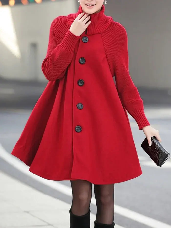Manteau Trench Mi Long Pour Femme Avec Col Haut Élegant Et Boutonné Devant Pour Toutes Occasions