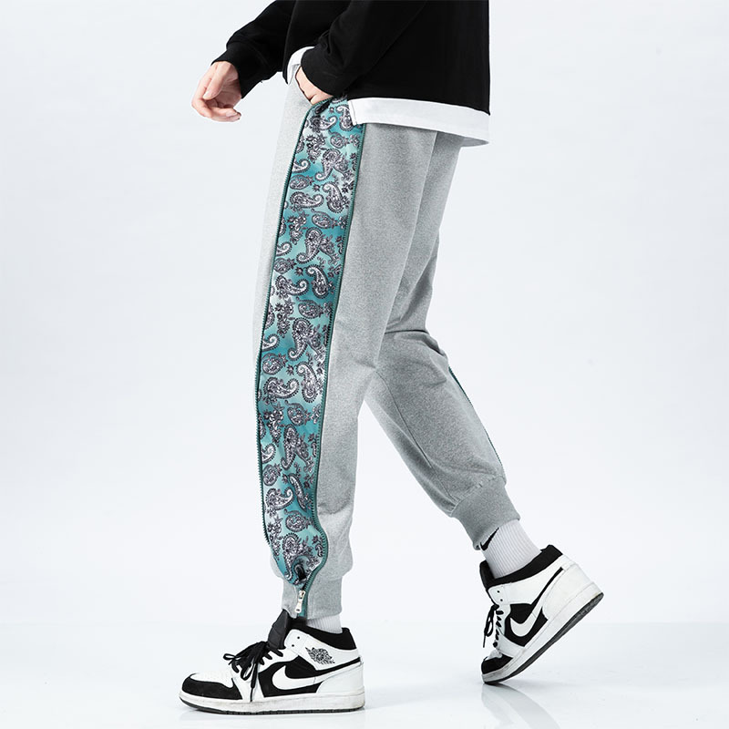 Joggers Hype Paisley Panneaux Paisley Confort Moderne Coupe Athlétique Élastique Avec Poignets Côtelés