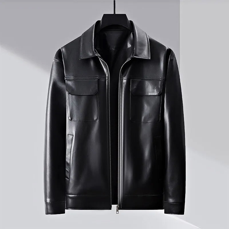 Veste Il Boss Elegante Par Alessandro Veneti À Coupe Structurée Avec Col Pointu Et Poches Poitrine Doubles