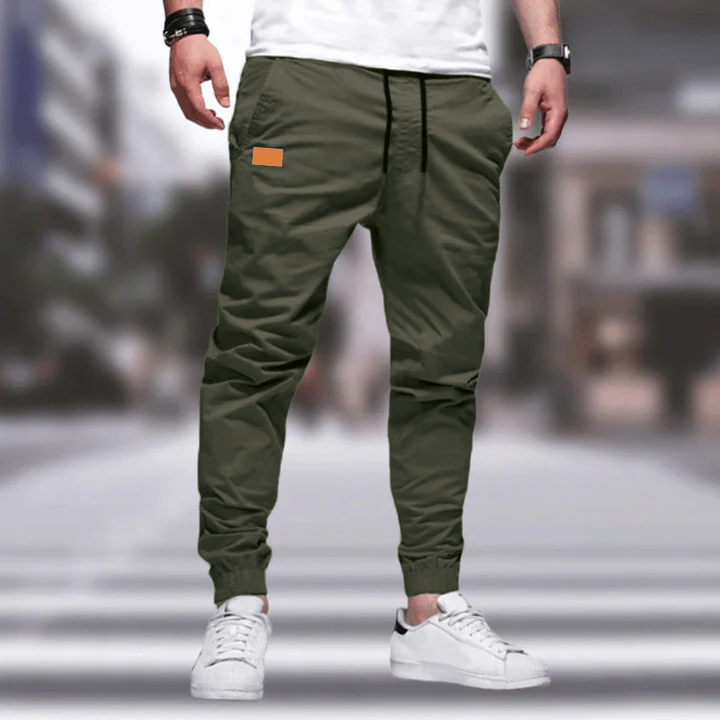 Pantalon Jogger Slim Homme Henry Avec Taille Élastique Et Mélange Coton Stretch Respirant Confort Toute La Journée