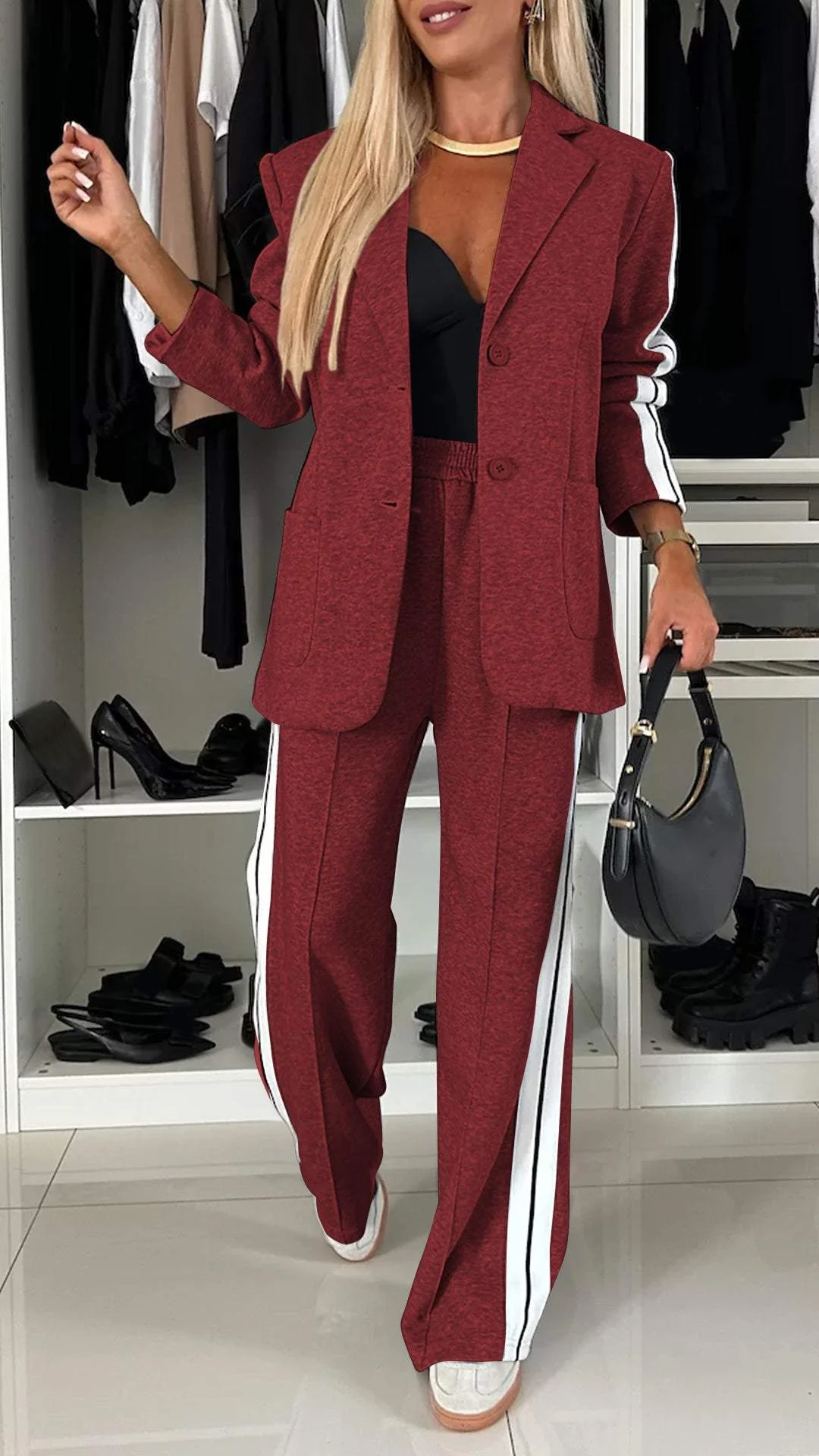 Baumwollblazer für Damen mit langen Ärmeln – elegant für Business
