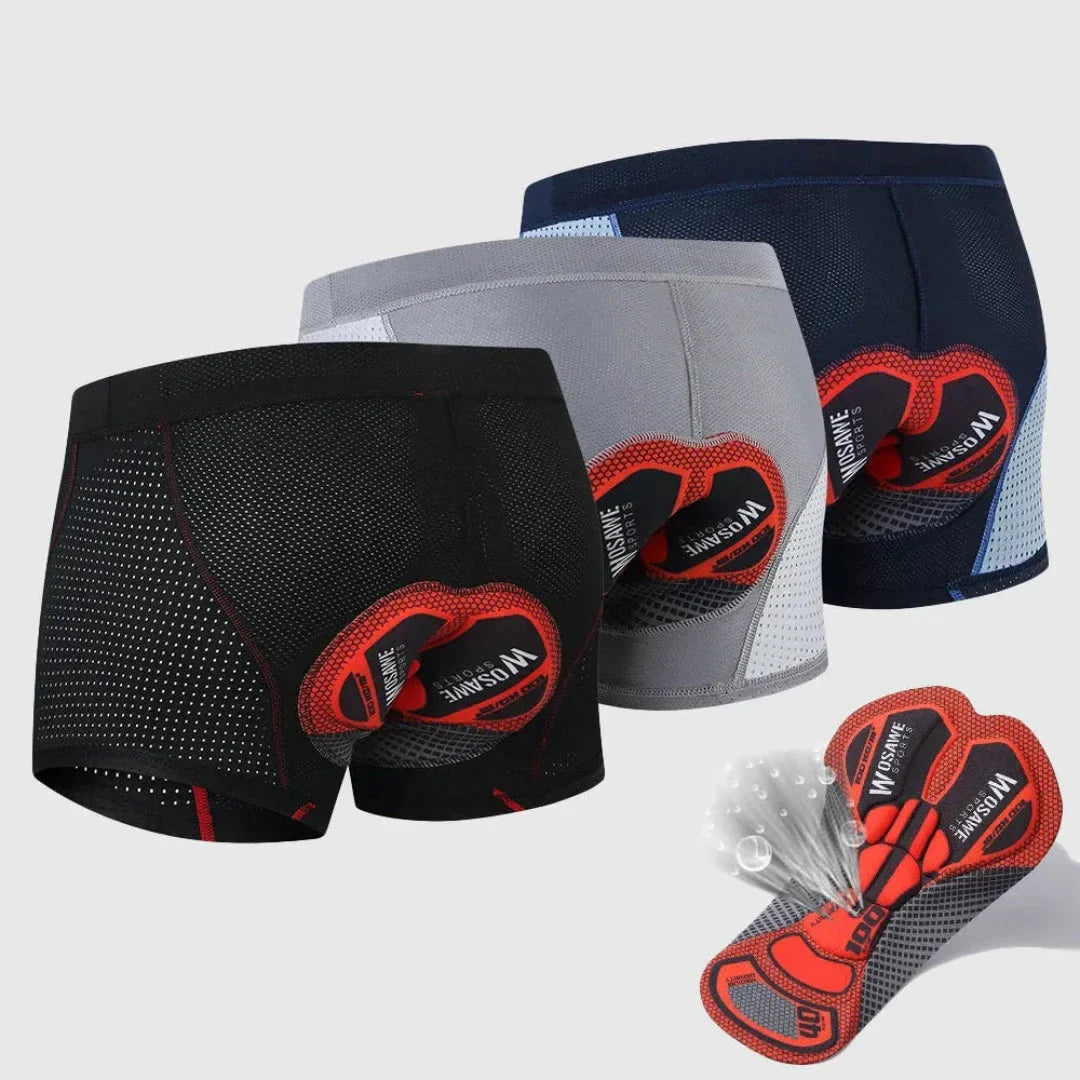 Shorts Cyclistes Paddés Respirants Pour Hommes Amawinc Avec Rembourrage Gel 3D Et Panneaux Maillés Anti-Frottement