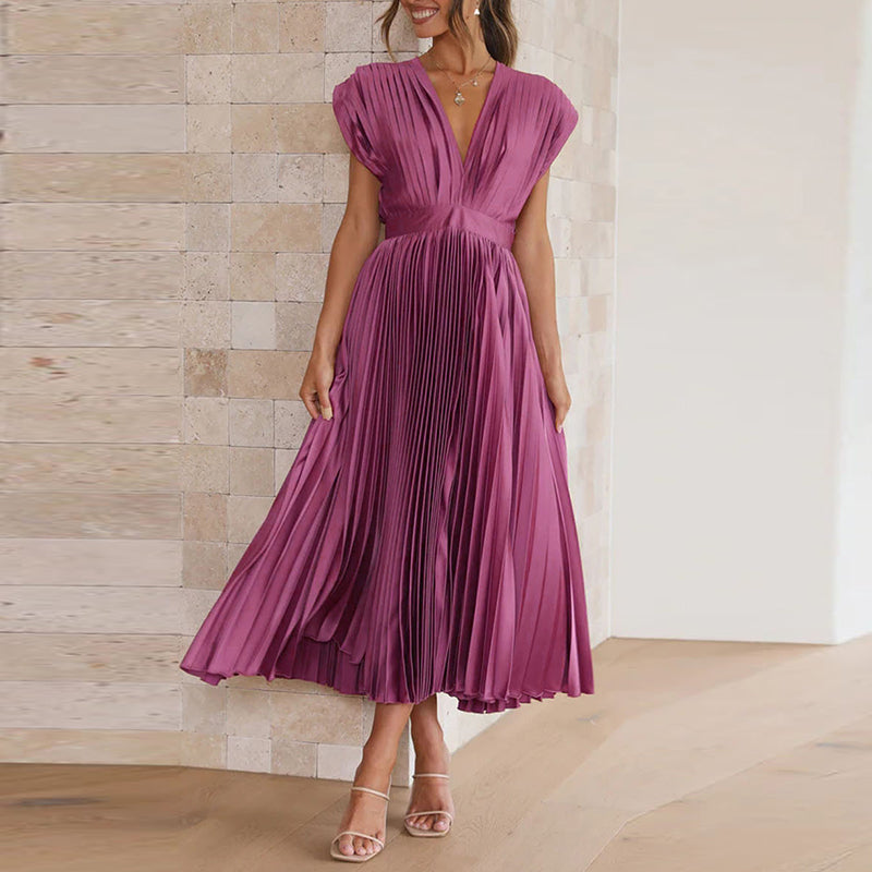 Elegantes ärmelloses V-Ausschnitt-Kleid von Jessika für Damen