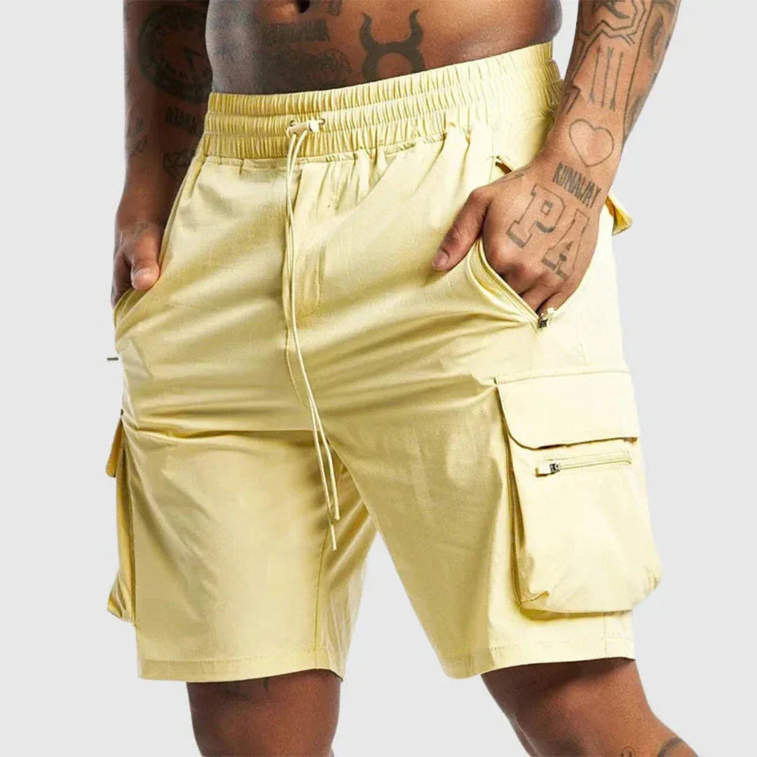 Jett Quick Dry Shorts Cargo Homme Léger En Nylon Avec Taille Ajustable Poches Surdimensionnées