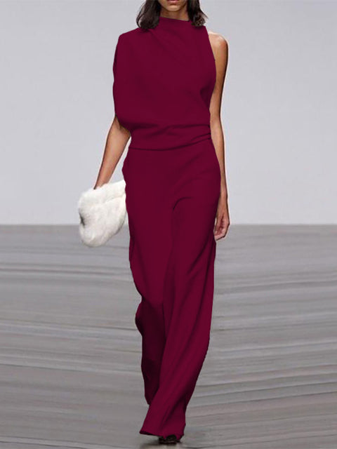 Clara Combinaison Sans Manches Élégante Confortable Silhouette Moderne Décontractée Été Polyvalente