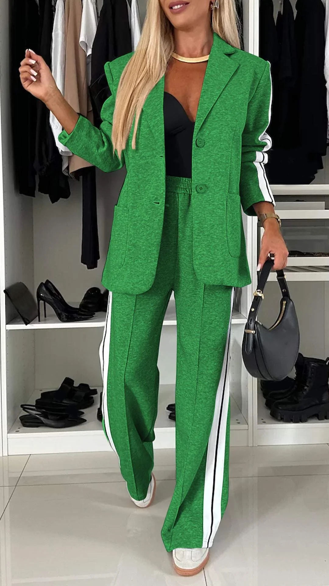 Baumwollblazer für Damen mit langen Ärmeln – elegant für Business