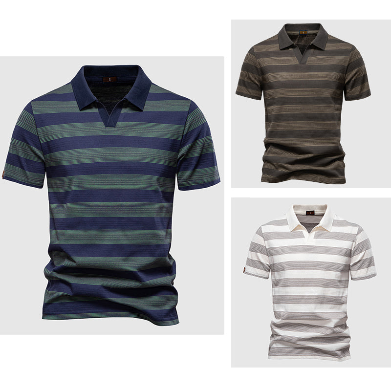 Polo L'Essenza En Coton De Lorenzo Vitali Pour Homme Confortable Et Respirant Avec Design Contrasté