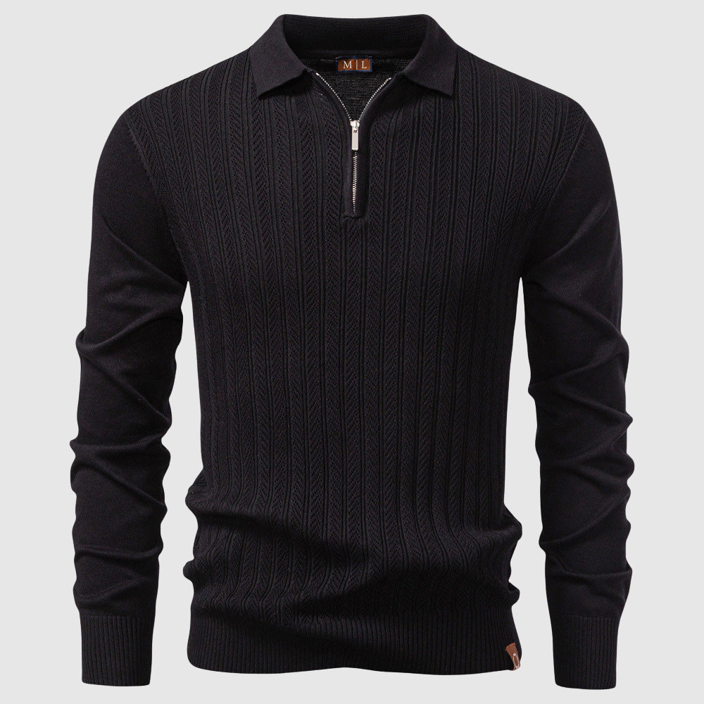 Le Pull L'Esteta Urbano Par Alessandro Veneti Avec Zip Sportif Et Lignes Fluides Glamour Classique