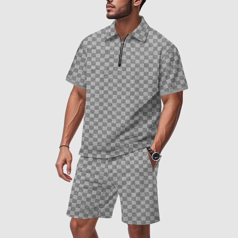 L’Ordine Geometrico Ensemble Par Roberto Russo Couture Pour Homme Resort Luxe Avec Motifs Géométriques