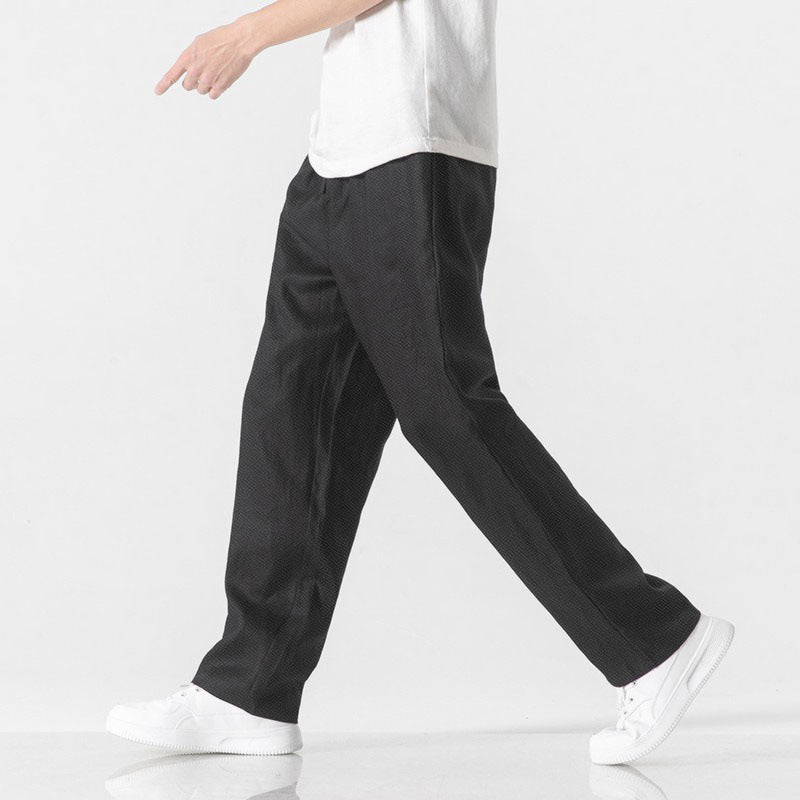 Pantalon Leggerezza Ample Par Alessandro Veneti En Coton Ultraléger Respirant Silhouette Jambes Larges