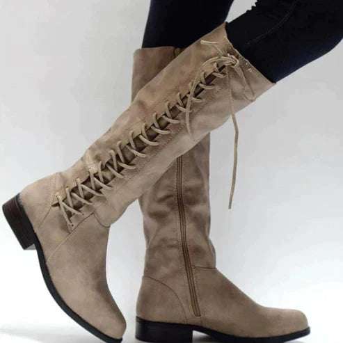 Amawinc Bottes Hautes À Lacets Pour Femmes Confortables Et Élégantes Pour Un Style Décontracté